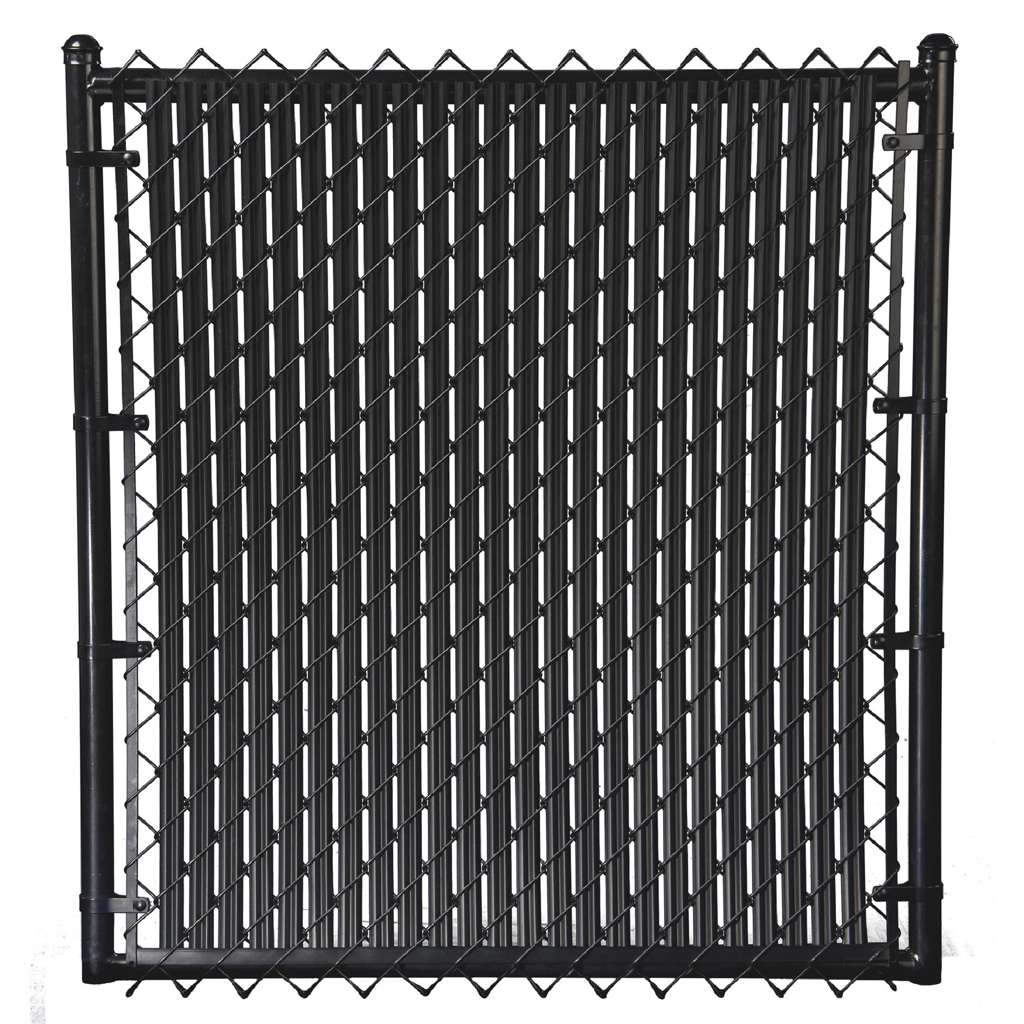 Ridged Slats 6ft. Vertical Privacy Slats, 82-Pc. Set, Black, Covers 10 Linear Feet, Model# SR6BL